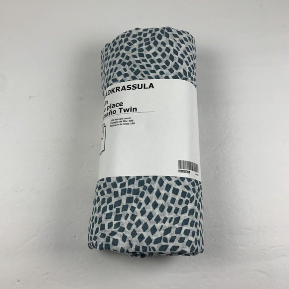 Ikea Tradkrassula 603.928.25 Duvet Cover 1 Pillowcase Twin Polyester/Cotton 6131 - Picture 1 of 7